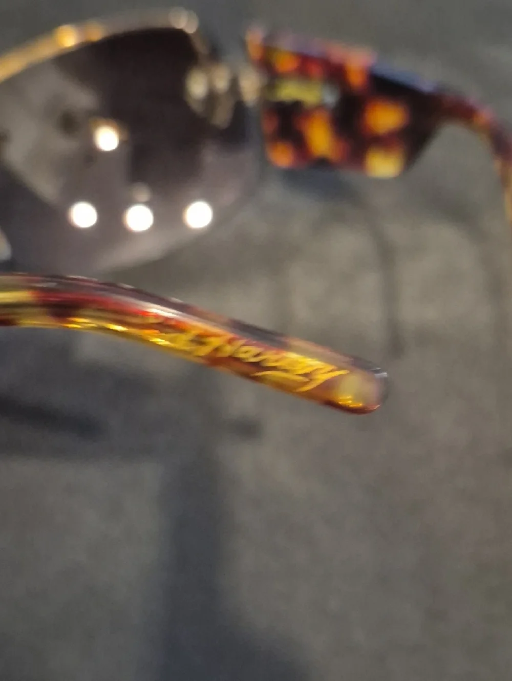 Ed Hardy Zeke Embellished Tortoiseshell Shield Sunglasses - Picture 9 of 10